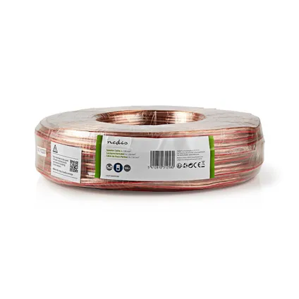Nedis - Câble de haut-parleur | 2x 1,50 mm2 | 100 m | Emballage sous film | Transparent 2