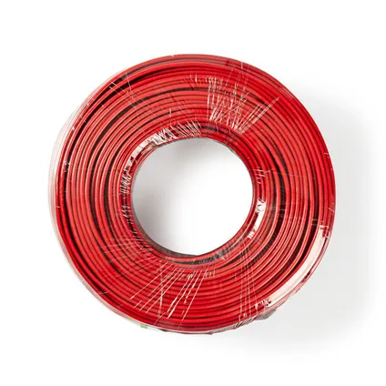 Nedis - Câble d'enceinte | 2x 2,50 mm2 | 100 m | Emballage sous film | Noir/Rouge 3