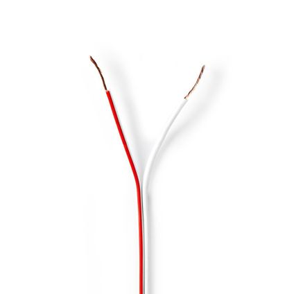 Nedis - Câble d'enceinte | 2x 0,50 mm2 | 100 m | Emballage sous film | Blanc