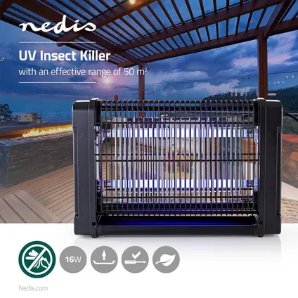 Nedis - Lampe Anti-Insectes Électrique | 16 W | Type d'ampoule: F8T5/BL | Portée efficace: 50 m² 2