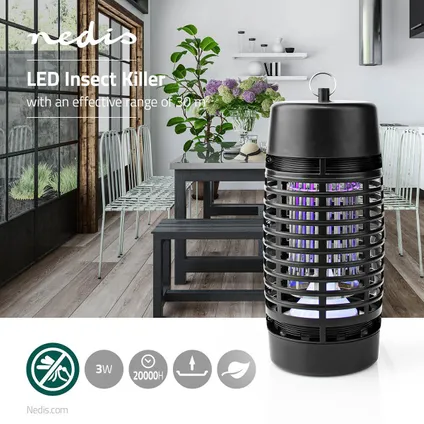 Nedis - Electrische Insectenlamp | 3 Watt | LED | Zwart 2