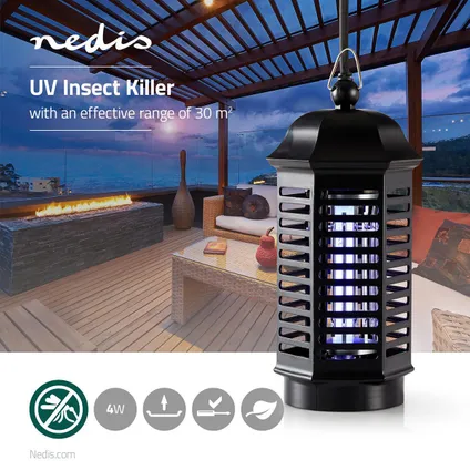 Nedis - Elektrische Insectenlamp | 4 W | Type lamp: F4T5/BL | Effectief bereik: 30 m² 2