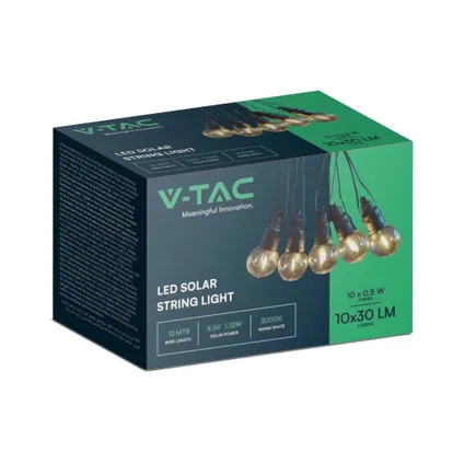 V-TAC VT-70512 Zonne-strenglampen - 12m - IP44 - 0.5W- 300 Lumen - 3000K 8