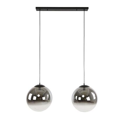 Hoyz Collection - Lampe Suspendue 2L Bubble Shaded XL - Noir Artique