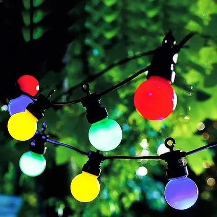 Lichtendirect- Lichtsnoer kleuren lampen- 24 meter-30 LED ballen- Tuinverlichting 6