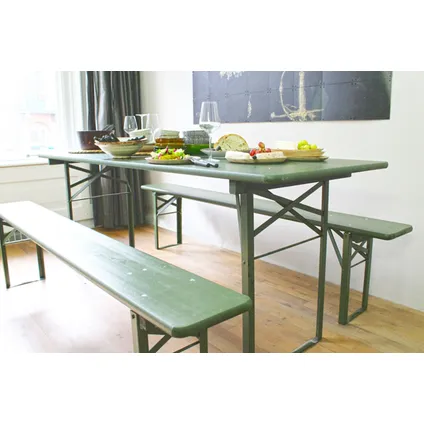 MaximaVida table de pique-nique pliable Berlin 200 cm vert olive - certifié FSC 4