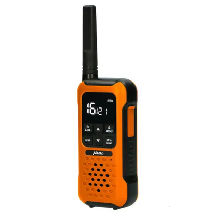 Alecto FR300OE - Robuuste walkie talkie, tot 10 kilometer bereik, oranje/zwart 3