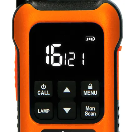 Alecto FR300OE - Robuuste walkie talkie, tot 10 kilometer bereik, oranje/zwart 10