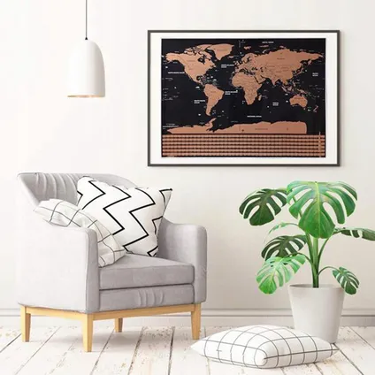 Flokoo Wereldkaart Kras Poster - 84 x 59.4 cm - World Scratch Map XL 3