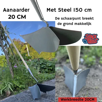 Synx Tools Aanaarder 20 cm Bodembewekers Met Steel 150cm 3