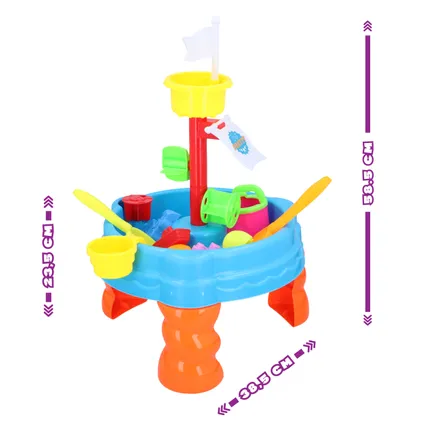 Eddy Toys Table de sable et d'eau avec accessoires 2