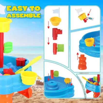 Eddy Toys Table de sable et d'eau avec accessoires 5