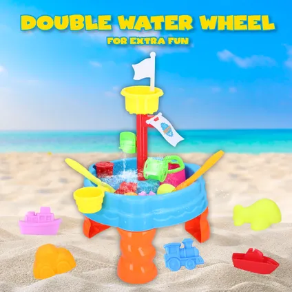 Eddy Toys Table de sable et d'eau avec accessoires 6