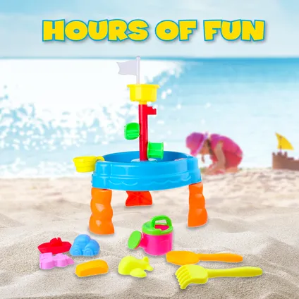 Eddy Toys Table de sable et d'eau avec accessoires 8