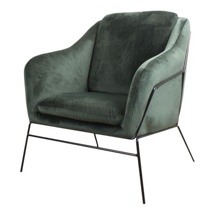 DS4U - Antonio fauteuil velvet groen