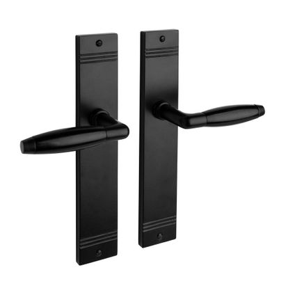 Poignée de porte sur plaque - Nima® Noir - Noir mat
