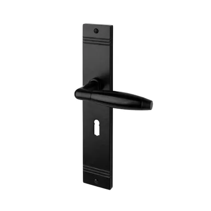 Nima® Noir - Deurklink Retro - Met sleutelgat - Zwart 2