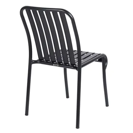 Chaise design de jardin en aluminium Oviala Faro noire 4