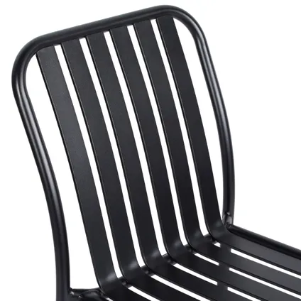 Chaise design de jardin en aluminium Oviala Faro noire 5