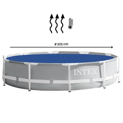 WAYS D'luxe - Solarzeil voor zwembad ø305 cm - Zwart/Blauw - Rond - 200 micron 2