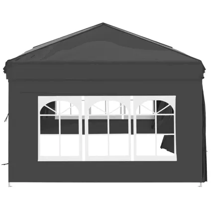 The Living Store - Tissu - Tente de réception pliable avec parois Anthracite - TLS93544 4