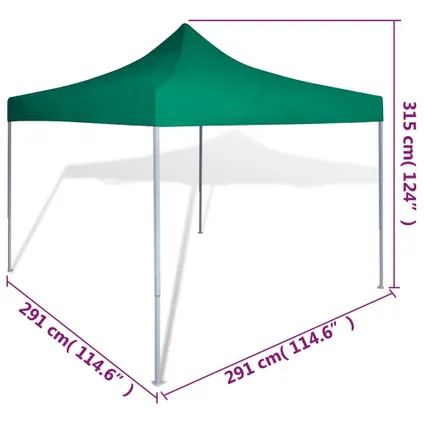 The Living Store - Tissu - Tente pliable verte 3 x 3 m - TLS41467 9
