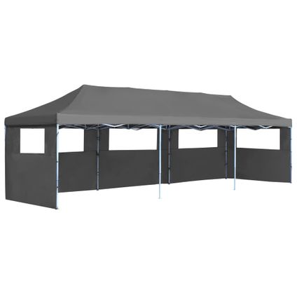 The Living Store - Tissu - Tente de réception pliable avec 5 parois 3 x 9 m - TLS44981