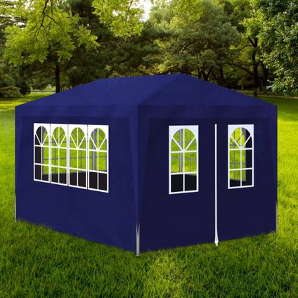 The Living Store - Tissu - Tente de réception 3 x 4 m Bleu - TLS90335