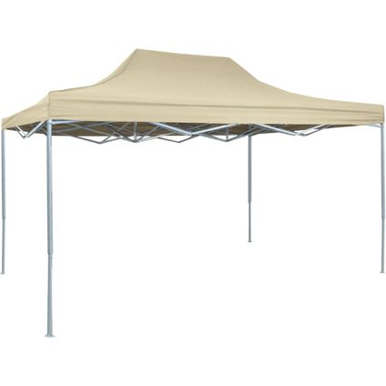 The Living Store - Stof - Partytent inklapbaar 3x4 m staal crème - TLS48892