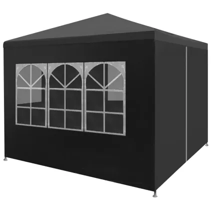 The Living Store - Tissu - Tente de réception 3 x 3 m Anthracite - TLS45098