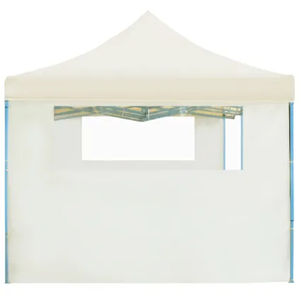 The Living Store - Tissu - Tente de réception pliable avec 5 parois 3x9 m Blanc - TLS44975 3