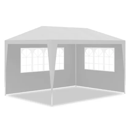 The Living Store - Tissu - Tente de réception 3 x 4 m Blanc - TLS90334 3