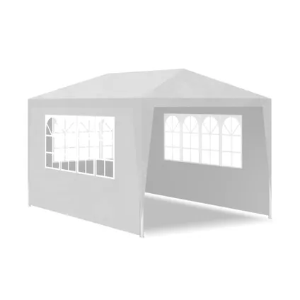 The Living Store - Tissu - Tente de réception 3 x 4 m Blanc - TLS90334 4