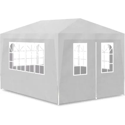 The Living Store - Tissu - Tente de réception 3 x 4 m Blanc - TLS90334 8