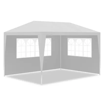 The Living Store - Tissu - Tente de réception 3 x 4 m Blanc - TLS90334 9