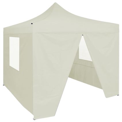 The Living Store - Tissu - Tente de réception pliable avec 4 parois 2x2 m Acier - TLS48882