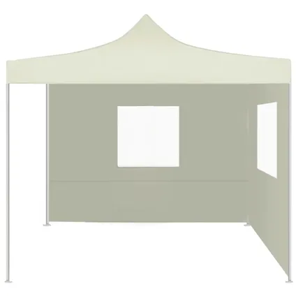 The Living Store - Tissu - Tente pliable avec 2 parois 3 x 3 m Crème - TLS44960 2