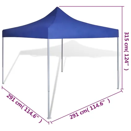 The Living Store - Tissu - Tente pliable Bleu 3 x 3 m - TLS41465 9