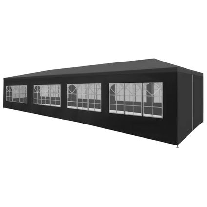 The Living Store - Polyéthylène - Tente de réception 3 x 12 m Anthracite - TLS45106