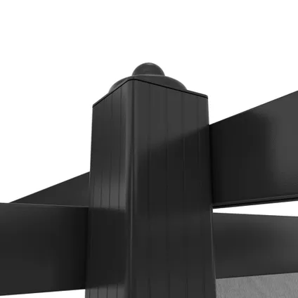 vidaXL Tuinpaviljoen 4x3x2.2m - Gepoedercoat staal - PA-gecoate stof - Antraciet 6