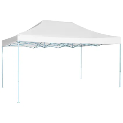 The Living Store - Tissu - Tente de réception pliable 3x4,5 m Blanc - TLS48869