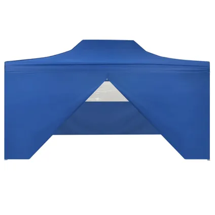 The Living Store - Tissu - Tente pliable avec 4 parois latérales 3 x 4,5 m Bleu - TLS42512 3