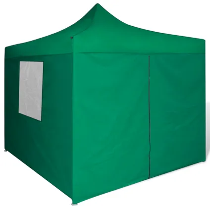 The Living Store - Tissu - Tente pliable verte 3 x 3 m avec 4 parois - TLS41468 3