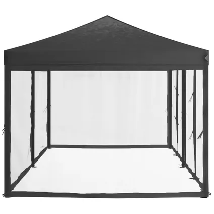 The Living Store - Tissu - Tente de réception pliable avec parois Anthracite - TLS93551 4