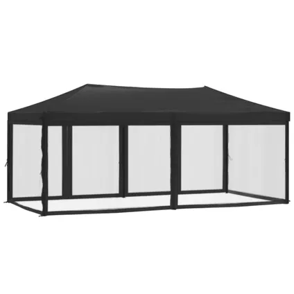 The Living Store - Tissu - Tente de réception pliable avec parois Anthracite - TLS93551 5
