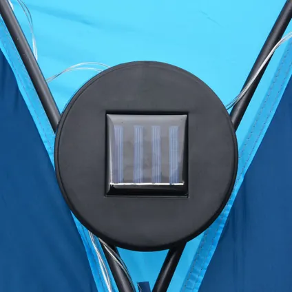 vidaXL - Stof - Partytent met LED en 4 zijwanden 3,6x3,6x2,3 m blauw - TLS92236 6