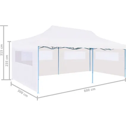 The Living Store - Tissu - Tente de réception pliable avec parois 3 x 6 m Acier - TLS48863 10