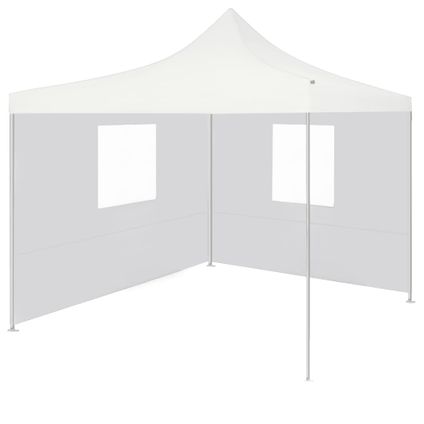 The Living Store - Tissu - Tente de réception pliable avec 2 parois 2x2 m Acier - TLS48887
