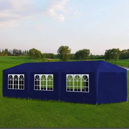 The Living Store - Tissu - Tente de réception 3 x 9 m Bleu - TLS90339