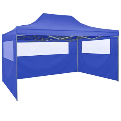 The Living Store - Tissu - Tente de réception pliable avec 4 parois 3x4 m Acier - TLS48891 4